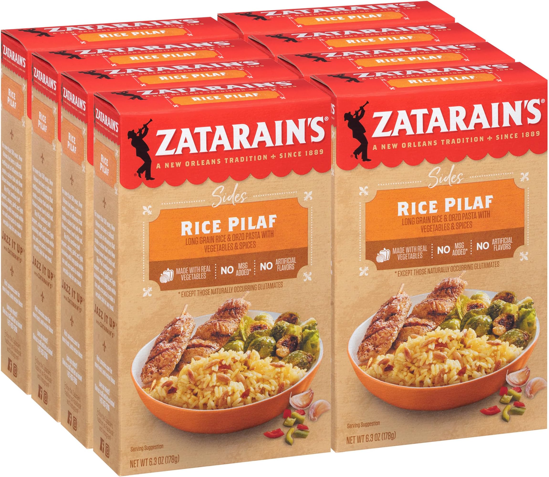 Zatarain's Rice Pilaf, 6.3 oz (Pack of 8)