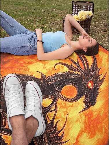 Miniatura 7 de Manta de dragón de regalo para novio de novia, manta especial de dragón regalo para niños, hombres, niñas, niños, mantas de franela suave para sala