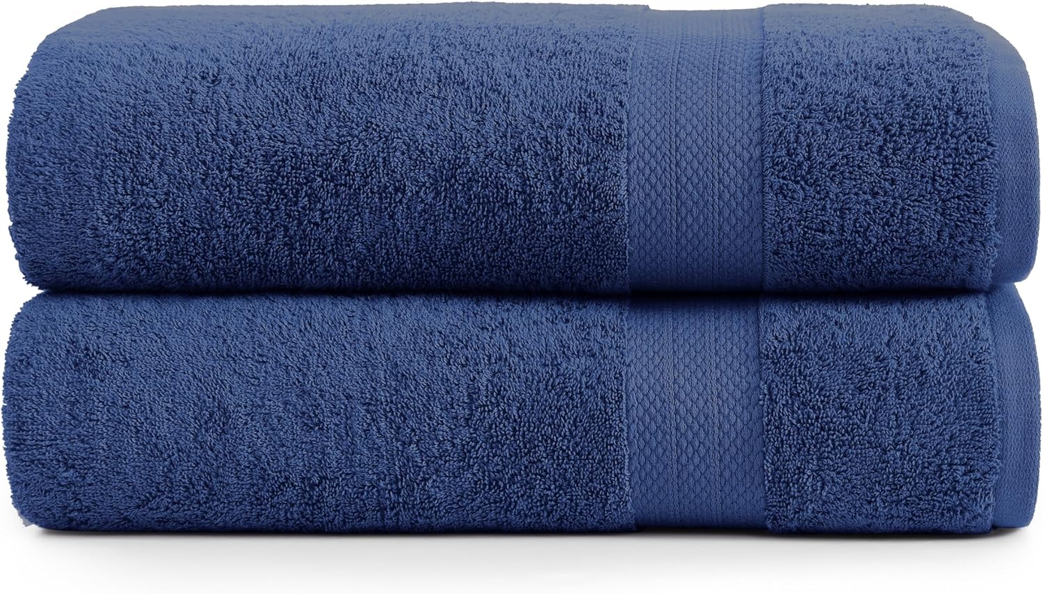 LANE LINEN 100% Durable Cotton Bath Sheets 2 Pack (35"x66") - Fade Resistant, Machine Washable & Highly Absorbent - Hotel Quality, Extra Large Bathroom Bath Towel Sets - Ideal for Family - Navy Blue