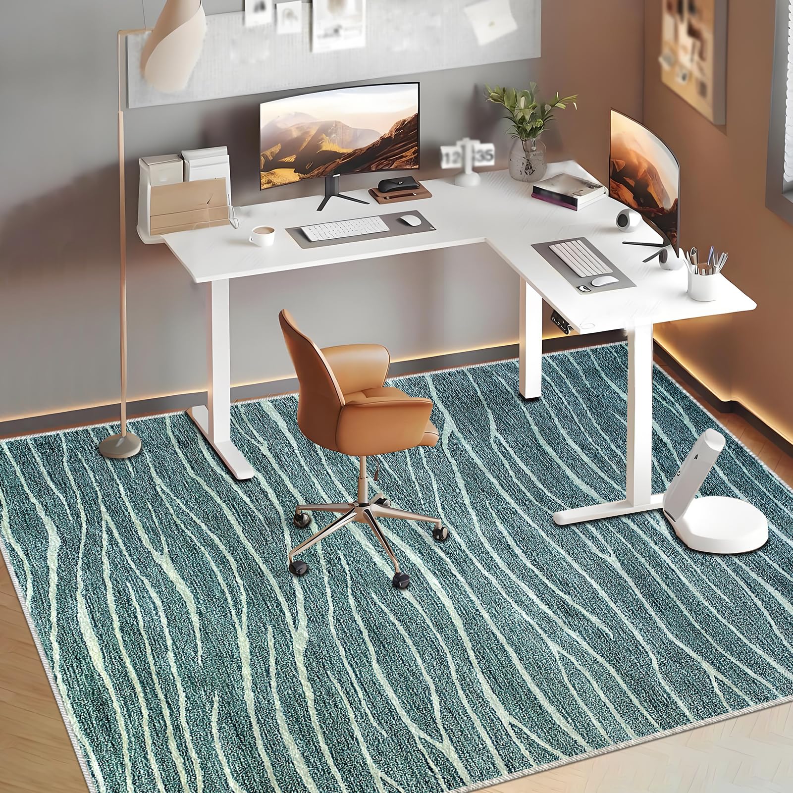 Tappetino Antiscivolo per Sedia da Ufficio Salvapavimento 100 x 130 cm