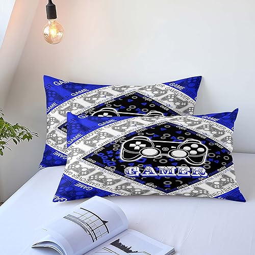 Miniatura 2 de ESOVIO Vedio - Juego de ropa de cama con estampado de consola de videojuegos 3D para adolescentes y niños, funda de edredón de 3 piezas con funda de