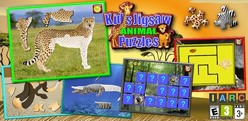 Quebra-cabeças de crianças Animal - jogo educacional jovens ensina formas e correspondência apropria