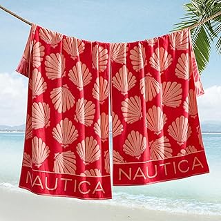 Nautica Oversized Beach Towels: Plush Velour, Quick Dry, 2-Pack - Related Product | Nautica