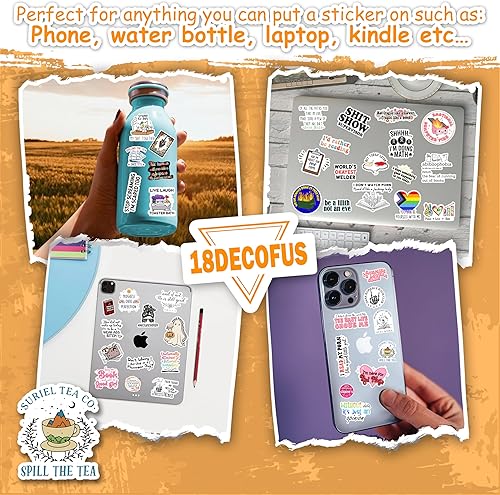 Miniatura 4 de Suriel Tea Co Spil l The Tea - Calcomanías de libro de fantasía, calcomanías de libro de fantasía, calcomanías para Kindle, asistente de agua,