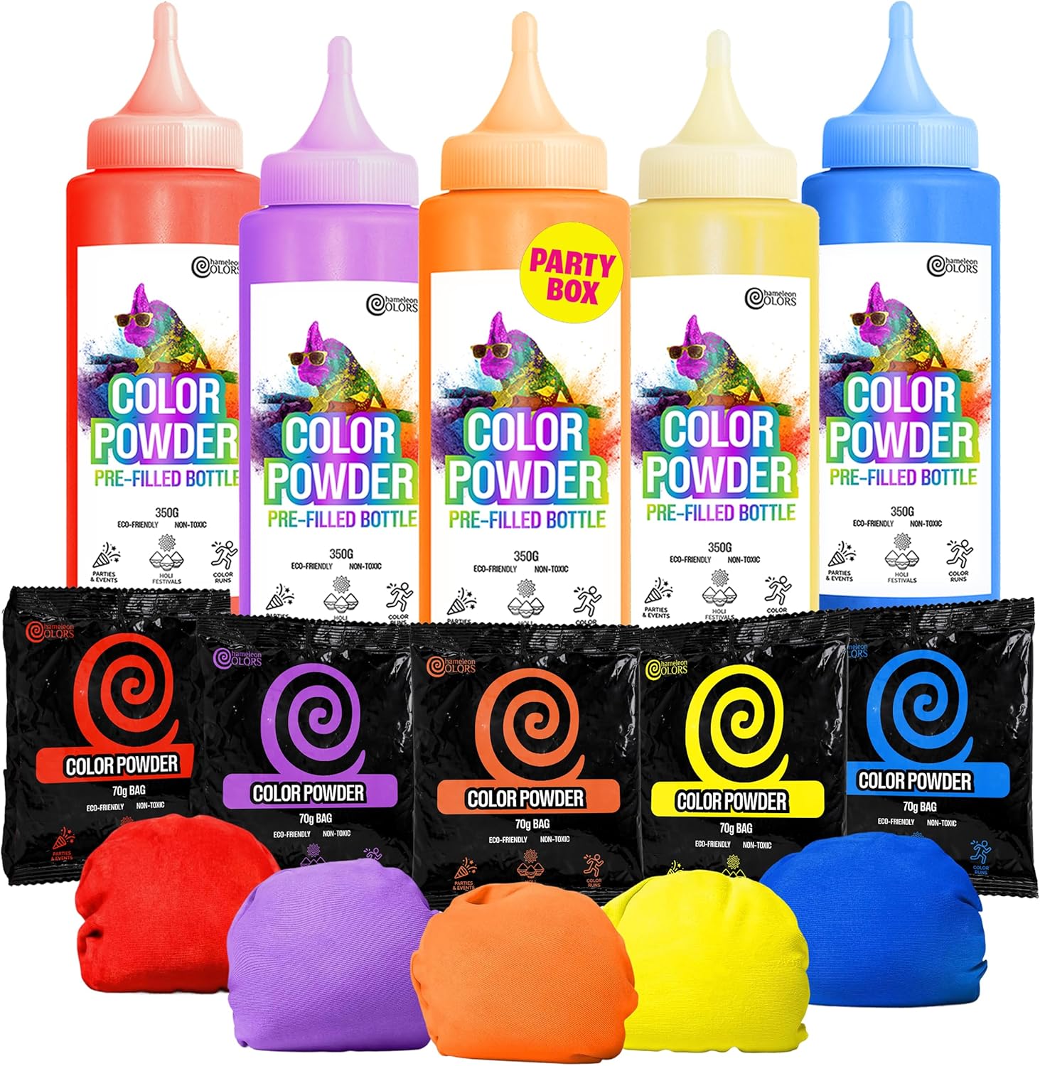 Holi Color Powder Party Box | 36-Piece Set