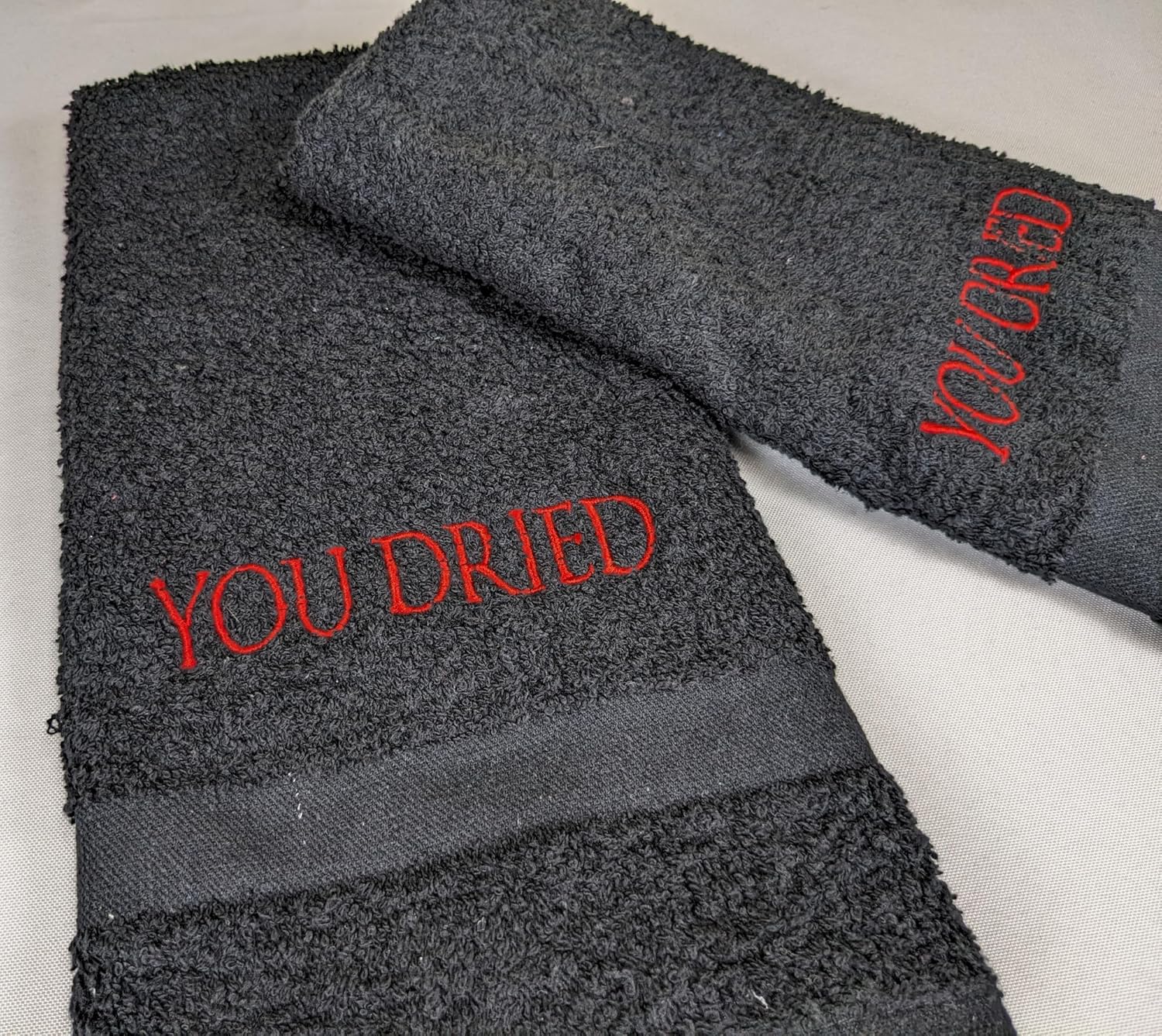 ChefsCloset You Dried Towel Set – 2 Pack Gamer Hand Towels Inspired by Elden Ring, Dark Souls & Bloodborne – Cotton Bathroom & Kitchen Towels, 16x27