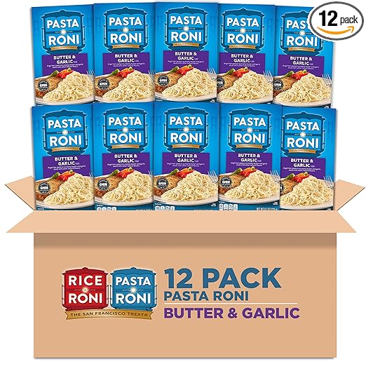 Pasta Roni, Butter & Garlic Angel Hair, 4.7oz Boxes (12 Pack)