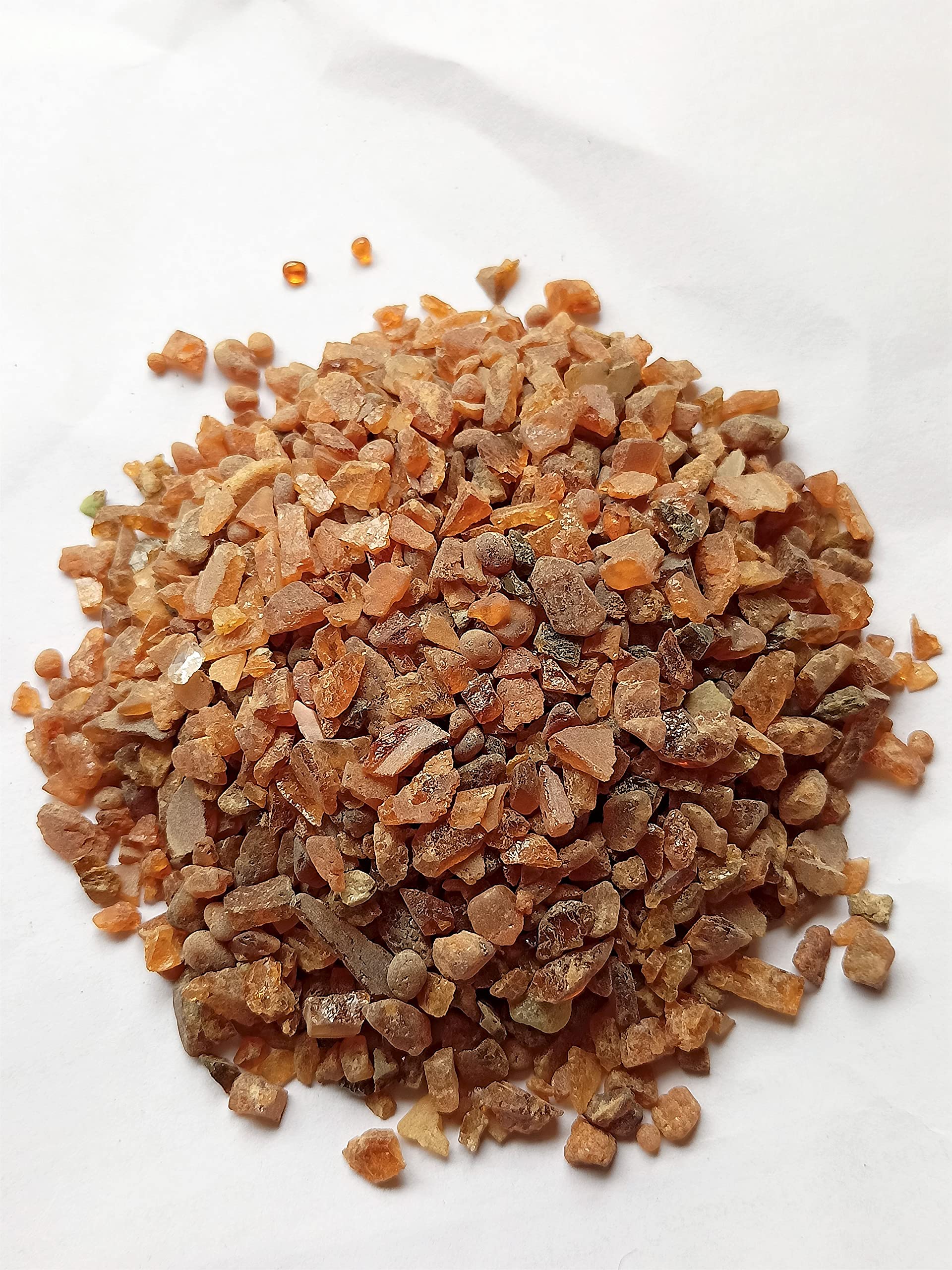 World of Wood: Natural Hessonite Garnet Rough Gravel, Raw Hessonite, Rock Tiny Pebbles, 500 Ct/ 100 gm, Used in Resin Art & Jewelry Making, Gemart, Healing Stone