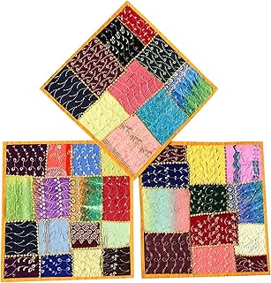 Mogul Interior Colorful Patchwork Cushion Cover Handmade Vintage Indian Cotton Sofa