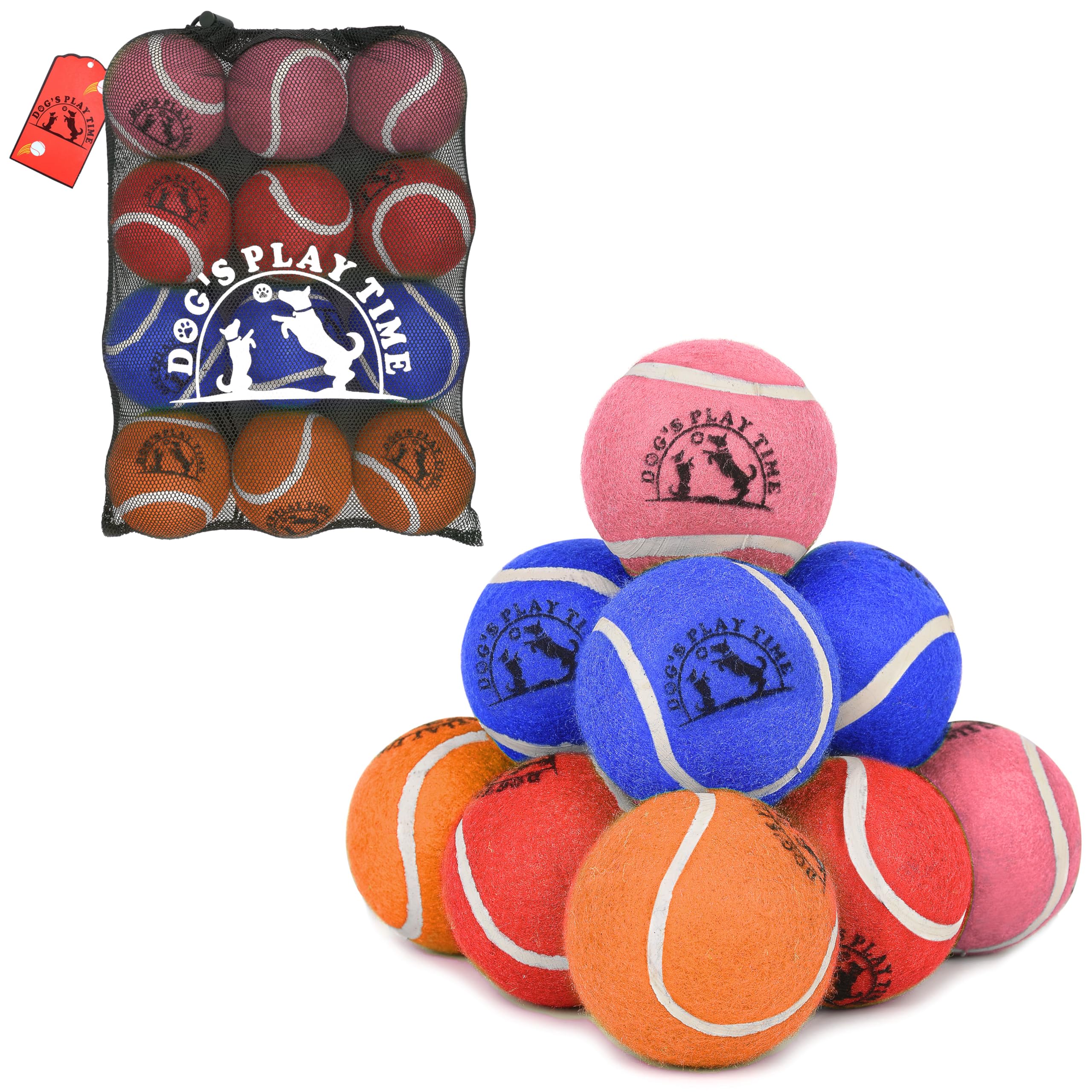 SPIN FIRST Durable Dog Tennis Balls, Tough Non-Toxic Fetch Balls for Dogs Soft on Teeth