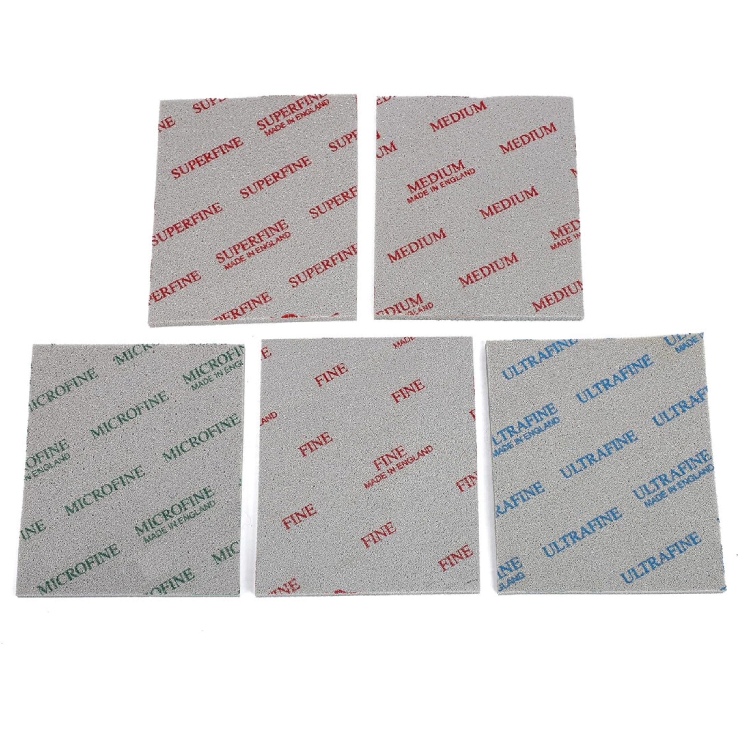 Indian Store 24 Grau Made With 3M Soft Pads, Pack Of 5, Sanding Sponge, Sanding Pad, Sanding And Polishing, Wet Or Dry Sanding, Foam Pads, Washable, Grit: Medium, Fine, Superfine, Ultrafine, Microfine