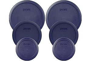 Pyrex Plastic Replacement Lids for 2-Cup, 4-Cup, and 6/7-Cup Bowls