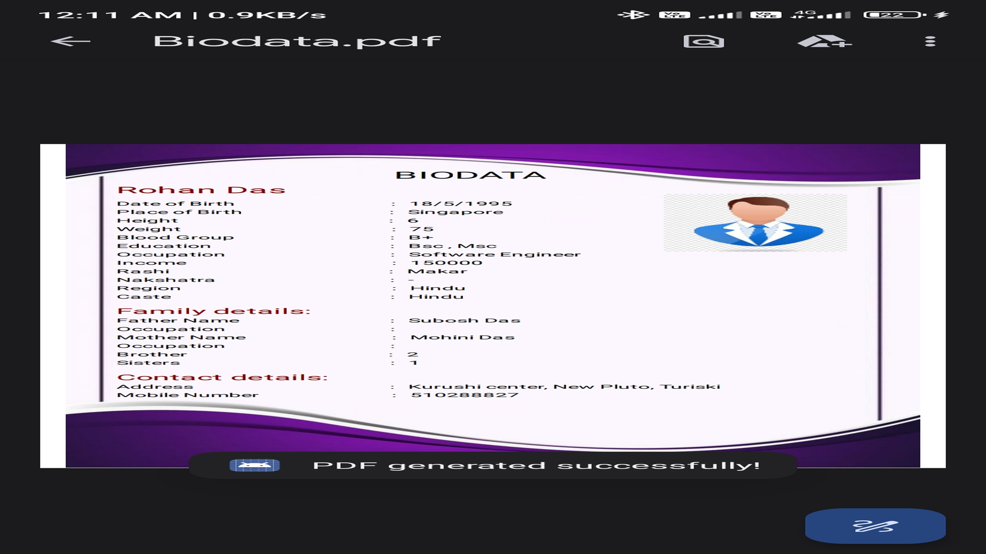Marriage Bio Data Maker - App on Amazon Appstore