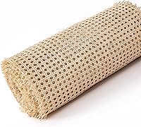 Vista 7 de Rollo de correas de caña de ratán natural, malla hexagonal de 5 pies, malla de caña pretejida de 1/2 pulgada, mimbre de tejido abierto para silla