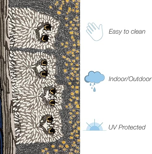 Miniatura 3 de Liora Manne - Alfombra de entrada, 3, para interiores y exteriores, 20.0 x 30.0pulgadas, diseño de tres perros en las fiestas de fin de año.