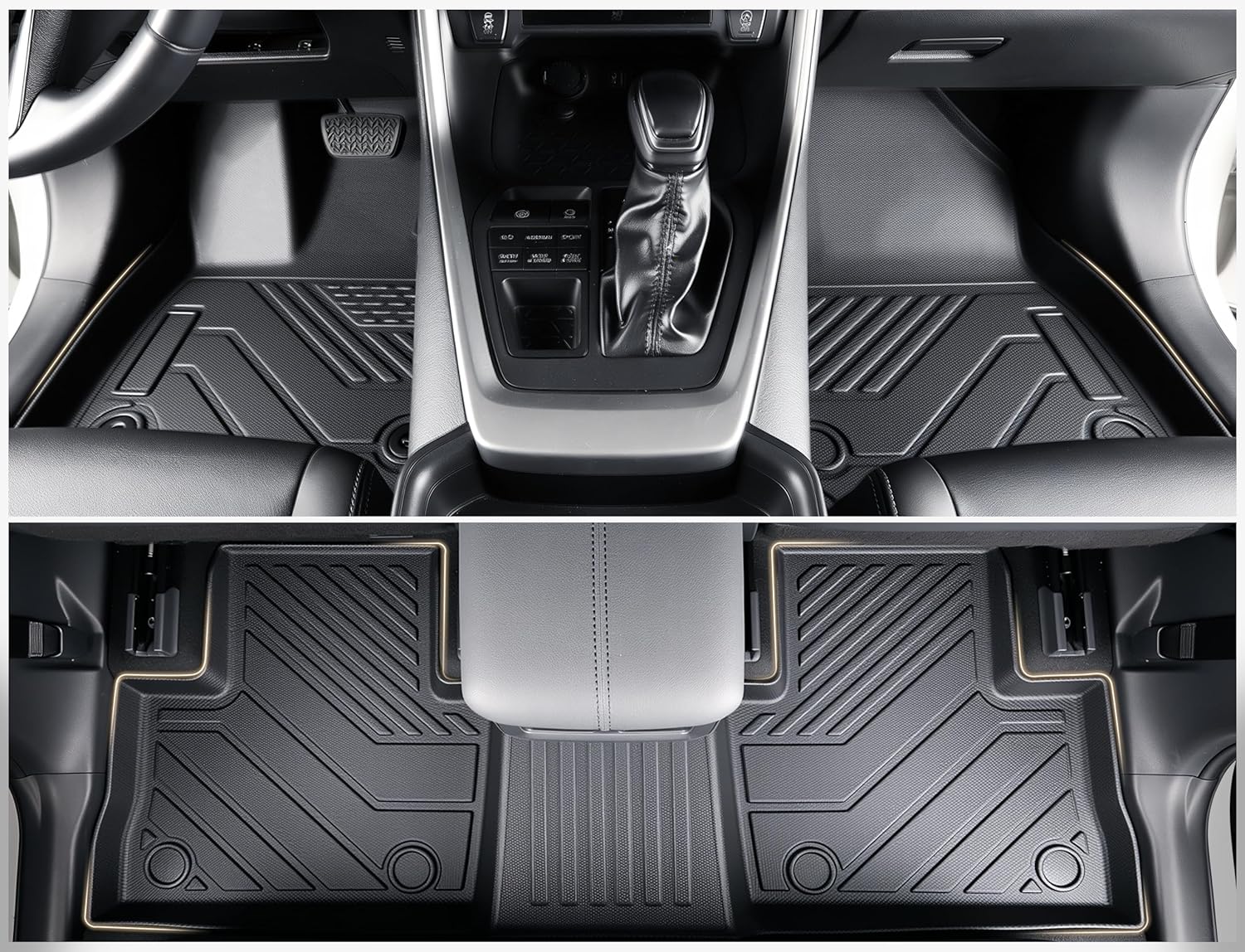 Floor Mats for Toyota RAV4 2019-2023 2024 2025 (Not for Hybrid), All Weather Protection Custom Floor Mats Trunk Cargo and Car Windshield Cover Set for Car Accessories,Car Floor Liners Set - Image 5