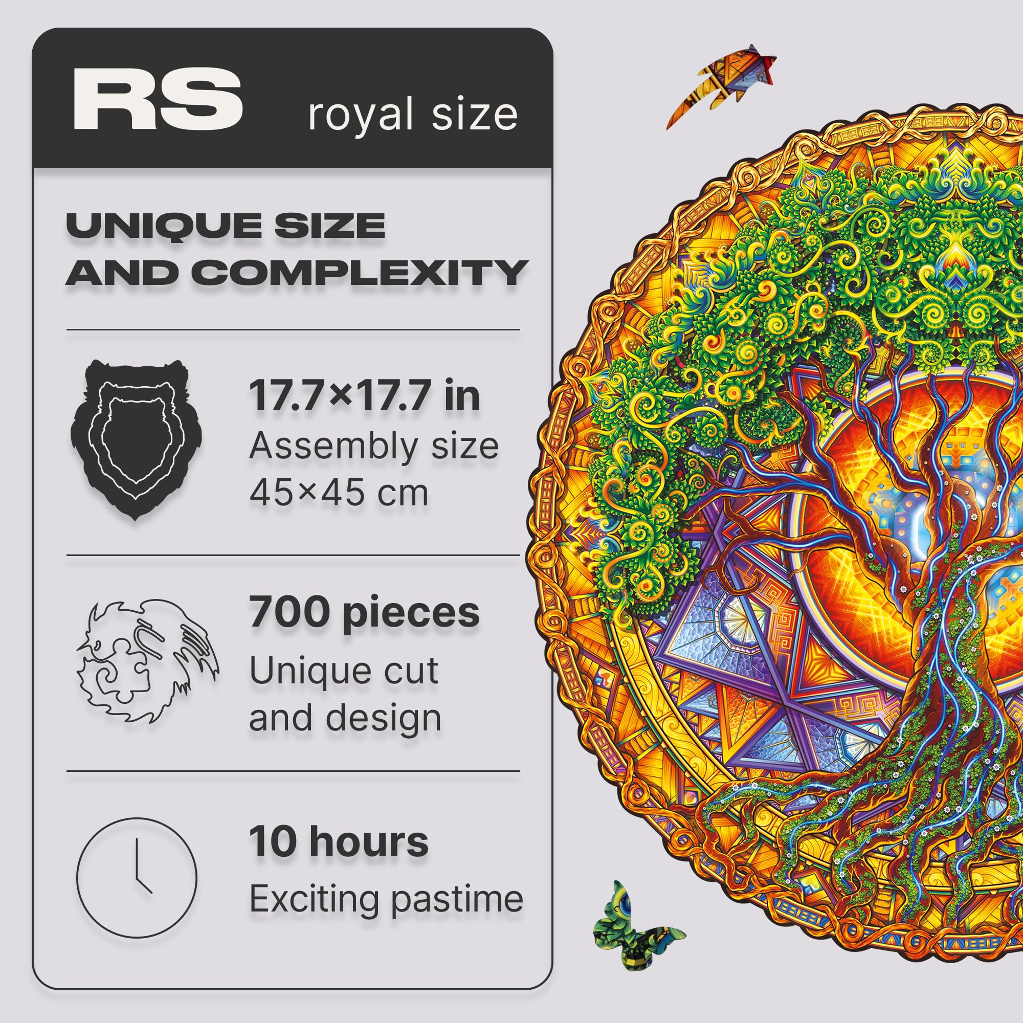 UNIDRAGON Original Wooden Jigsaw Puzzles - Mandala Tree of Life