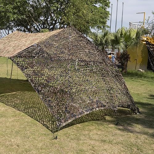 Miniatura 10 de HYOUT Red de camuflaje, persianas de red de camuflaje, ideales para parasol, camping, tiro, caza, decoración de fiesta de Navidad