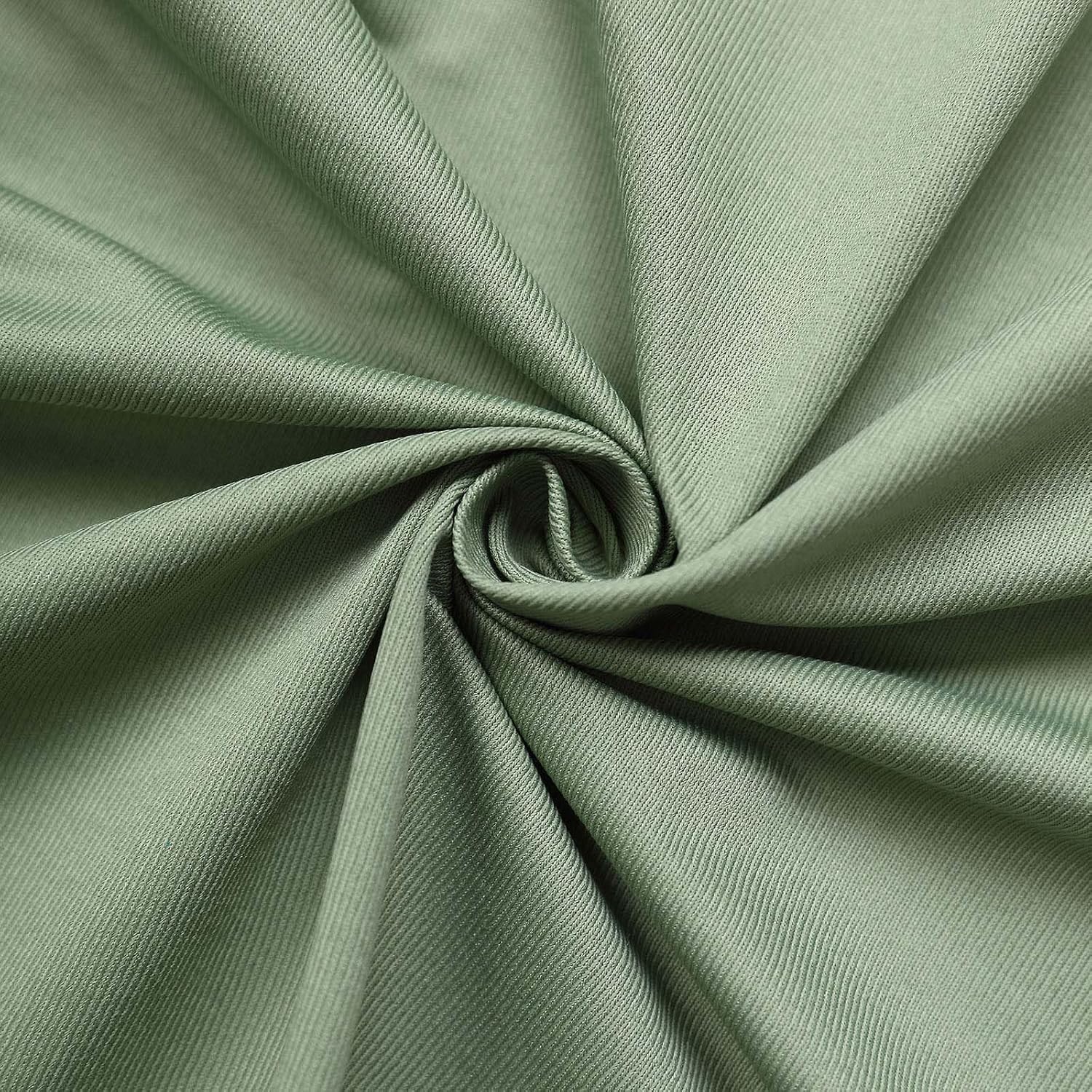 10 ft x 10 ft Eucalyptus Sage Green Polyester Photography Backdrop Drapes Curtains Panels - Wedding Decorations Party Reception Supplies