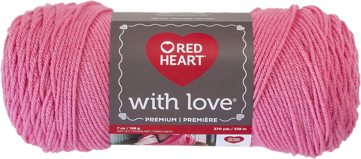 Red Heart With Love Yarn-Bubble Gum