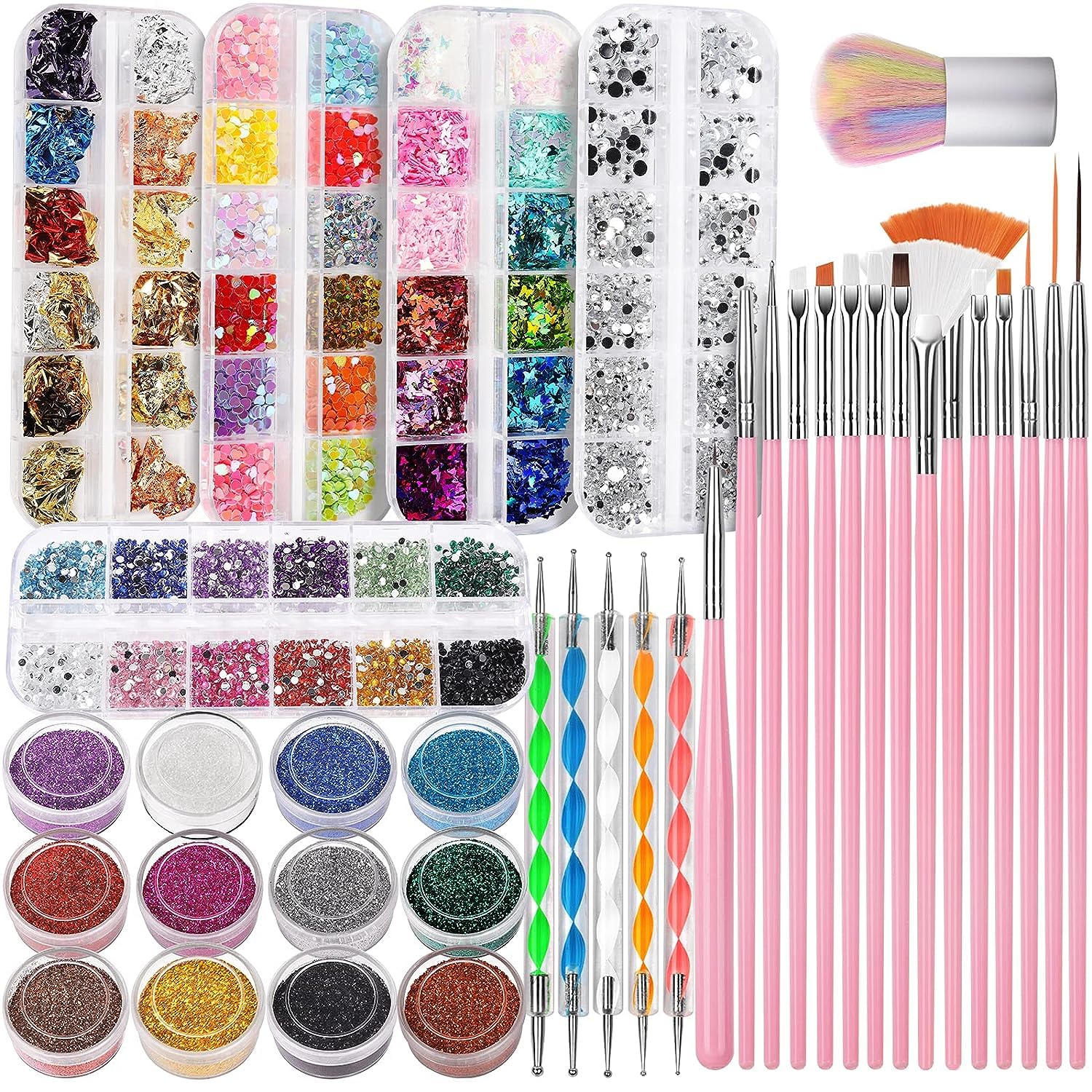 ORiTi Nail Art Kit, Nail Design Tools Kit with Nail Art Brushes, Nail Dotting Tools