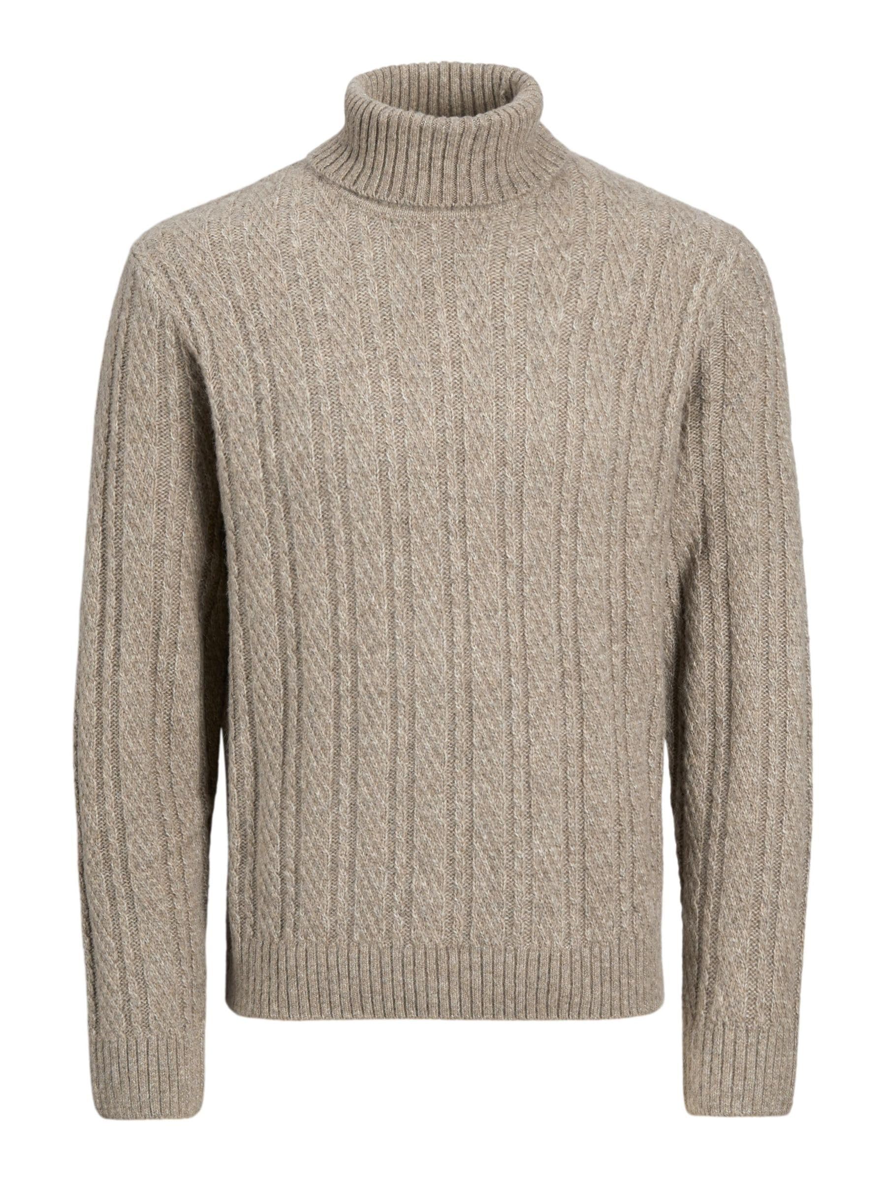 Jack & Jones Jprblatrent Knit Cable Roll Neck BF Maglione Lavorato a Maglia Uomo (Pacco da 1)