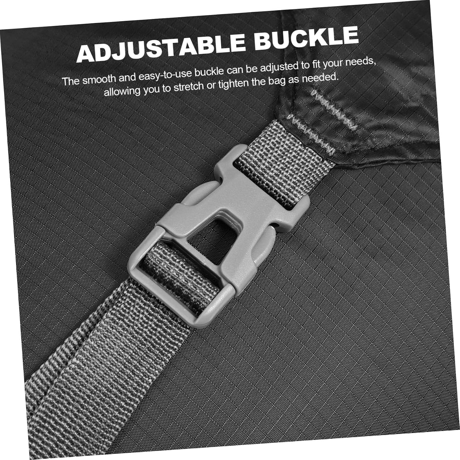 Compression Sack for Sleeping Bags Drawstring Stuff Sack with Adjustable Buckle Durable Polyester Space Saving for Camping and Hiking Supplies Black