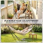 Outsunny 9.5ft Hammock Stand Only, Portable Adjustable Foldable Powder-Coated Steel Hammock Frame, with Carry Bag, 264 lbs Capacity, Black
