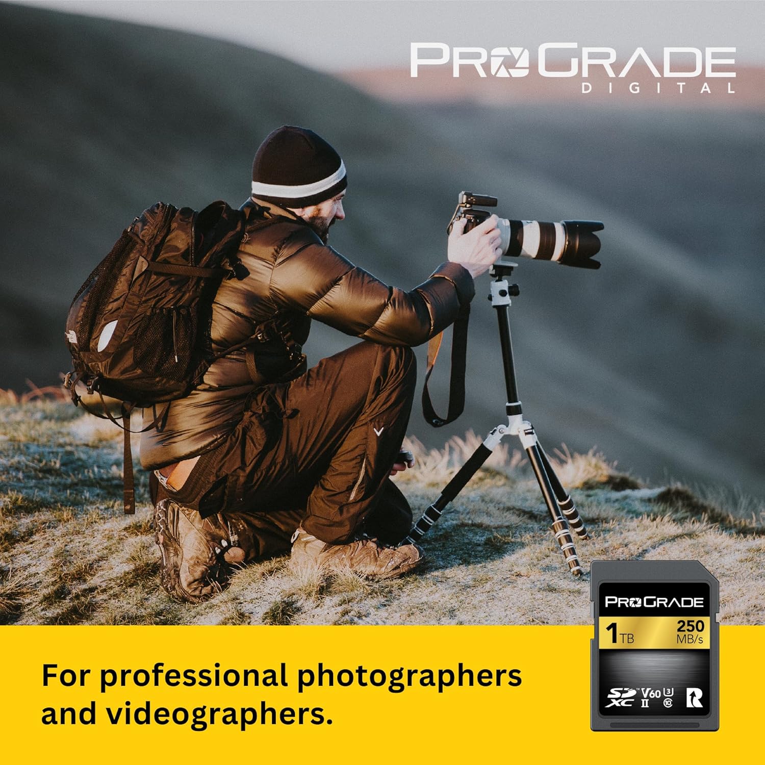 Prograde Digital SD UHS-II 1TB Card V60 –Up to 130MB/s Write Speed and 250 MB/s Read Speed | for Professional Vloggers, Filmmakers, Photographers & Content Curators