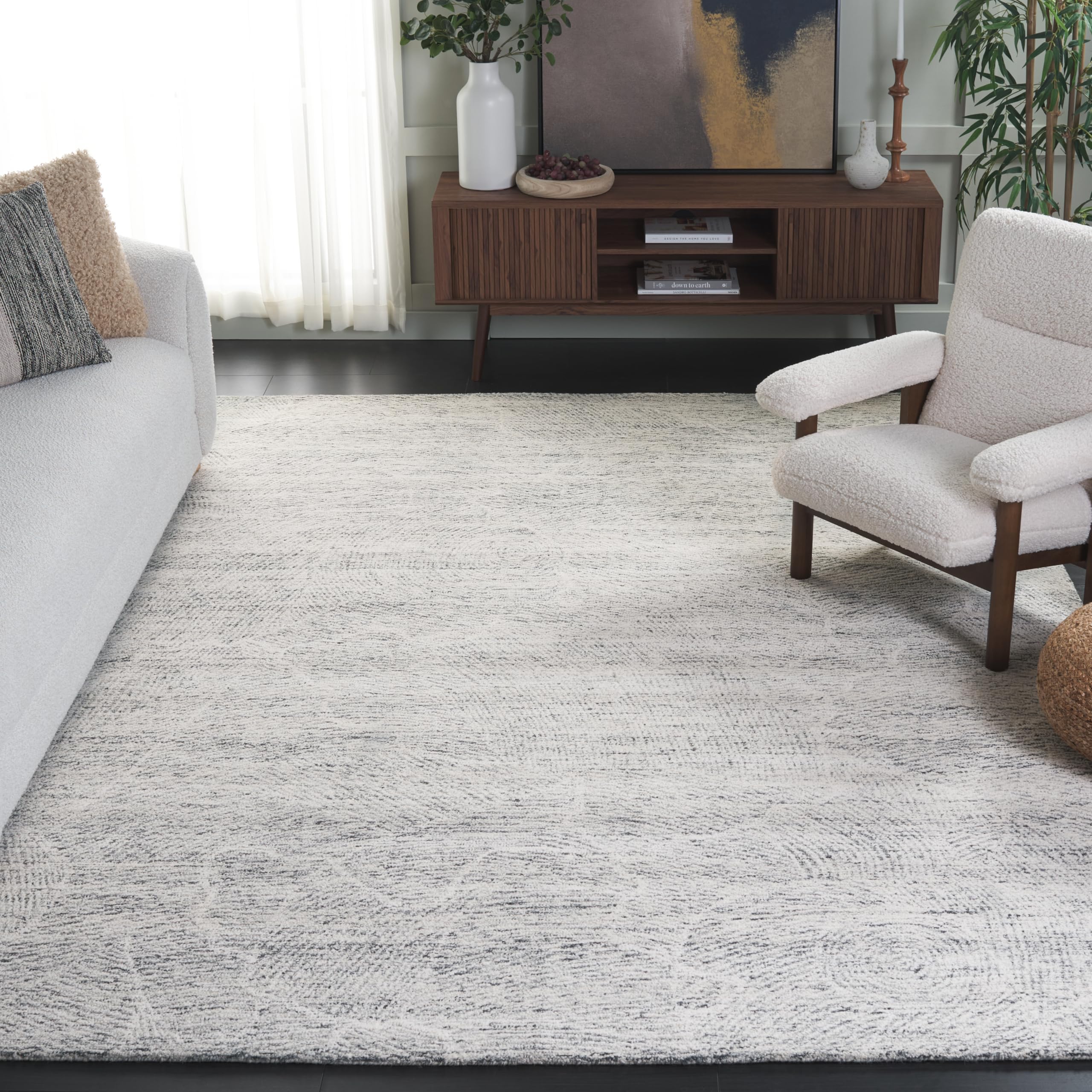 SAFAVIEH Metro Dark Grey/Ivory Rug
