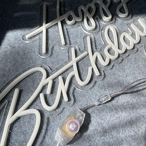 Miniatura 7 de Letrero de neón de 37 x 8 pulgadas para pared bar cerveza dormitorio hotel pub cafetería boda fiesta de cumpleaños regalo blanco