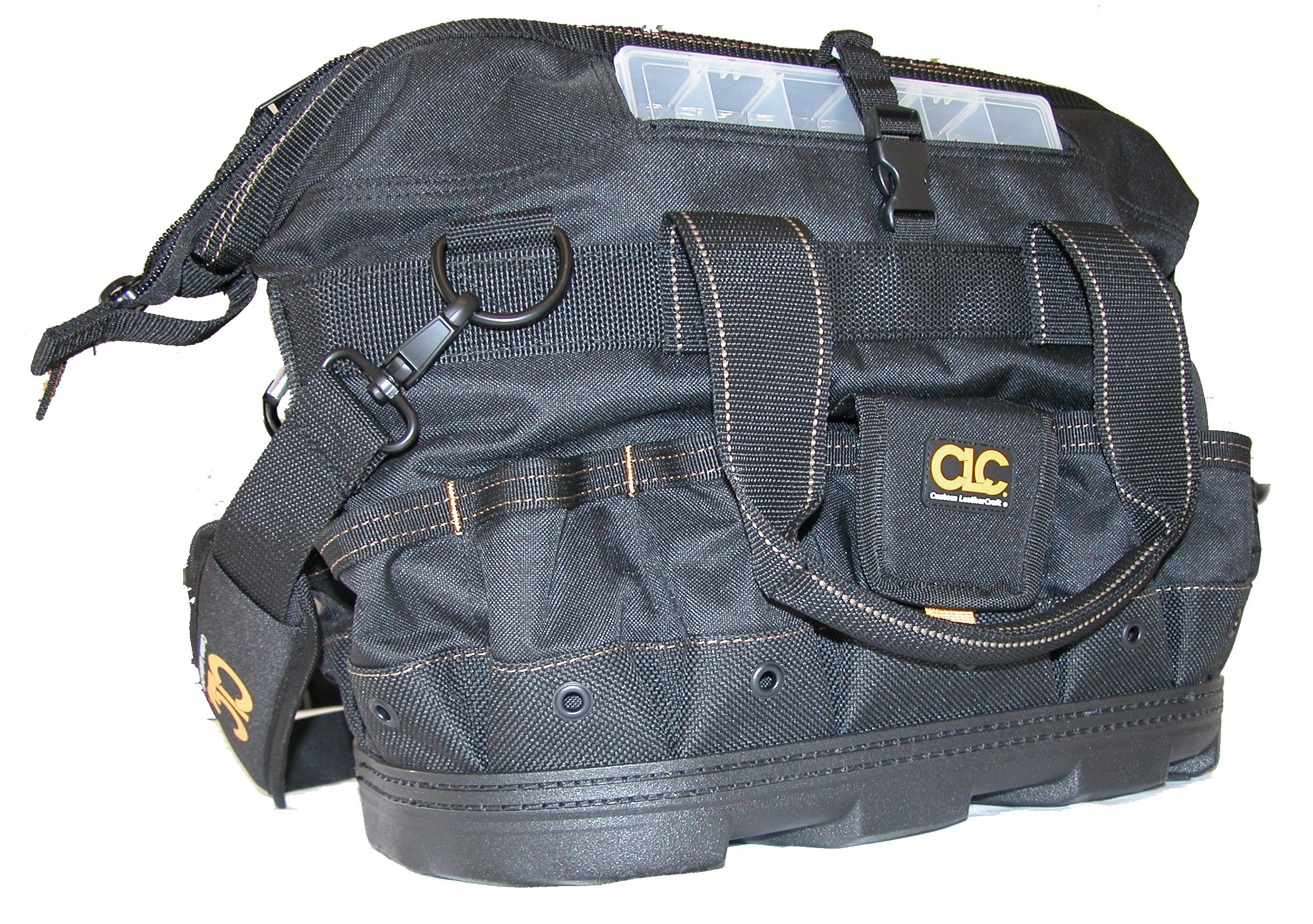 CLC Custom Leathercraft 1582 15" Zippered Top Tool Carrier with Molded Base