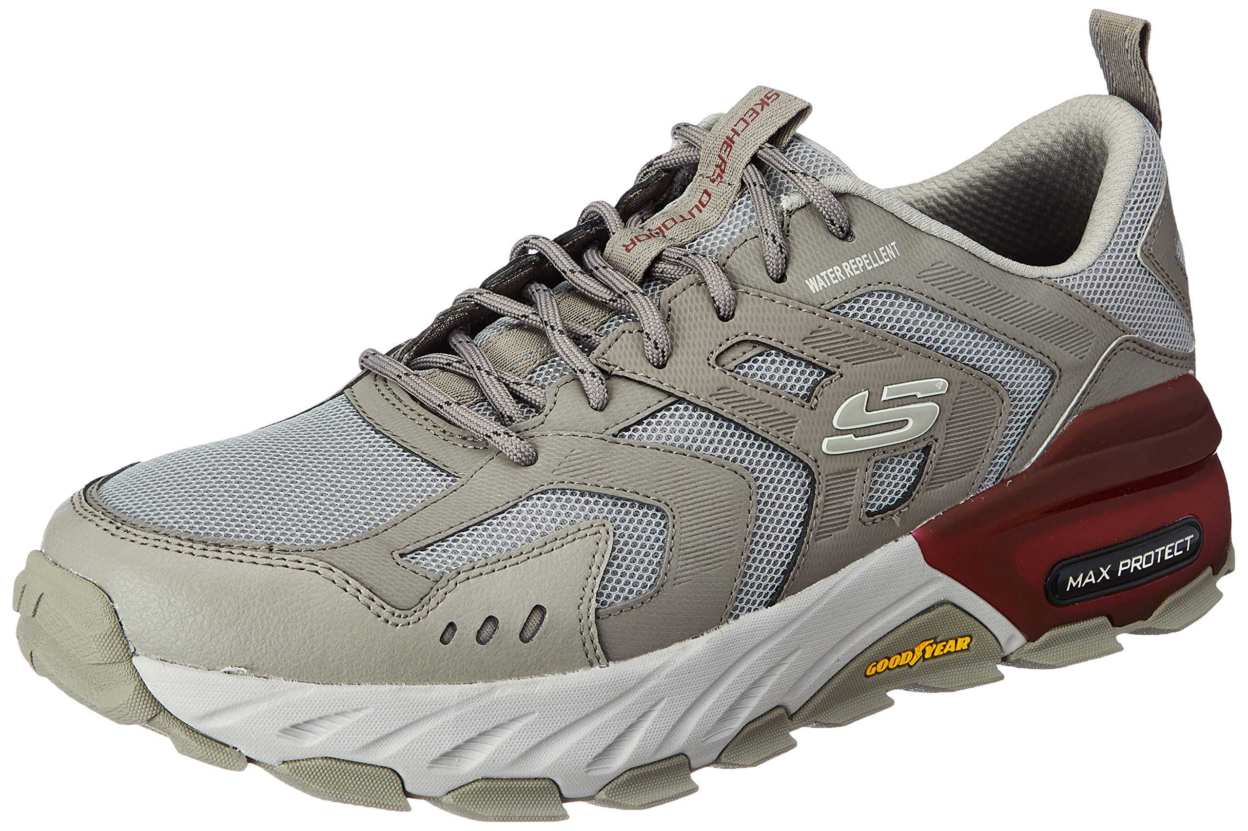 Skechers Mens MAX Protect-Warden CCRD Sneaker - 10 UK (237302) Charcoal/RED (B0BM66BYLL) Amazon Price History, Amazon Price Tracker