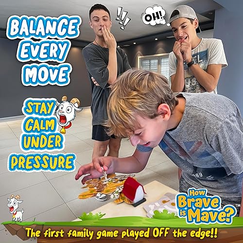 Miniatura 7 de Qué tan valiente es Mave - El primer juego de pila de borde de mesa, equilibrio de cartas, caos salvador de cabras, ideal para noches de juegos