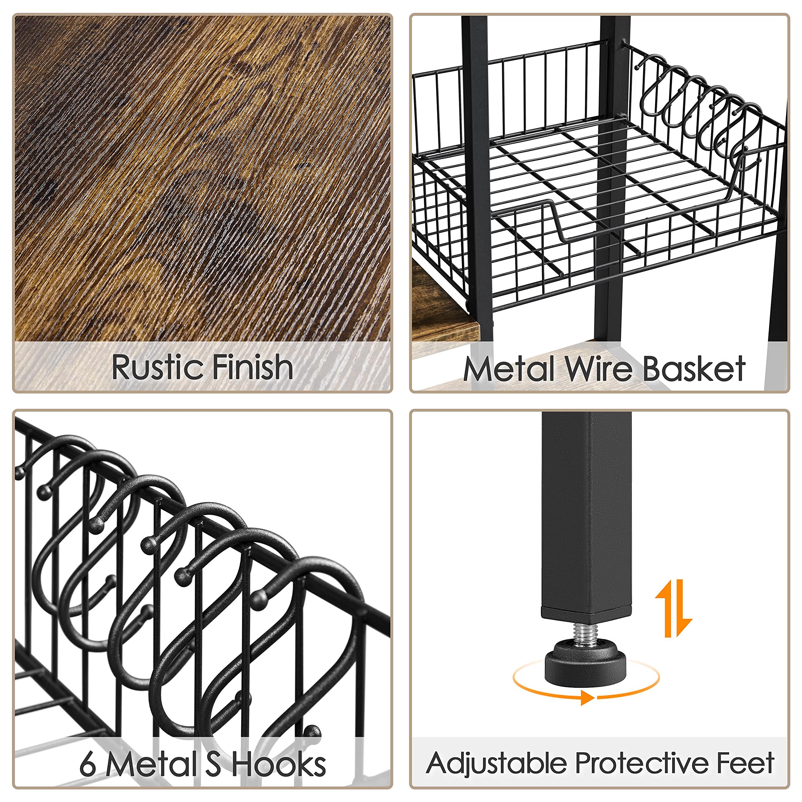 Yaheetech Tall Baker's Rack Industrial Kitchen Utility Storage Shelf, 5