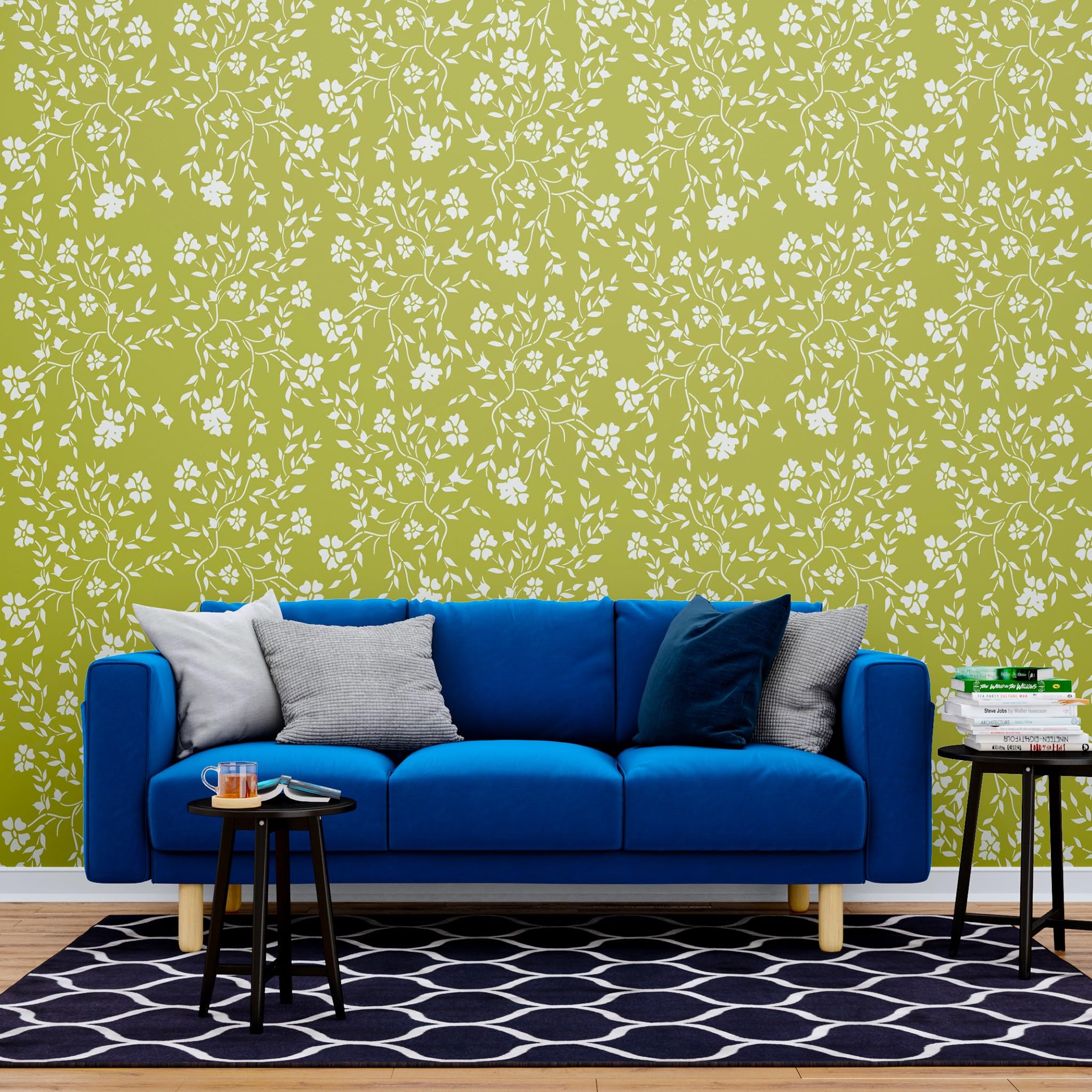 StenCart Cherry Blossom Creeper Floral Reusable Wall Stencil Design Stencil for Wall Painting Home Wall Decoration(16 inch x 24 inch)–Suitable for Room Decor,Ceiling and Floors Stencil (Pack of 1,Creeper Floral,( STC1624-394)) (B0CR1V83VX) Amazon Price History, Amazon Price Tracker