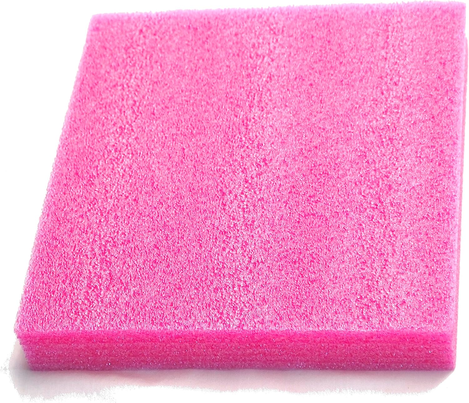 Anti-Static Foam Block 8.75 x 7.75 1.25 inch Thick Pink Polyethylene Sheets for Packing or Craft