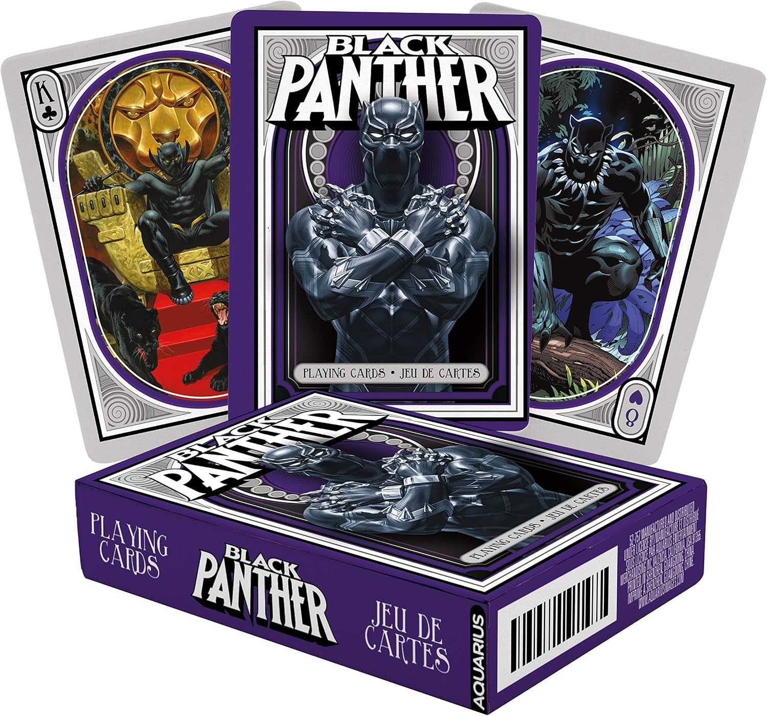 Buy AQUARIUS Marvel Comics Black Panther Playing Cards - Black Panther ...