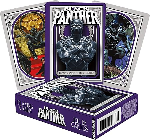 AQUARIUS Marvel Comics Black Panther - Baraja de cartas con temática de Pantera Negra para tus juegos de cartas favoritos productos y coleccionables