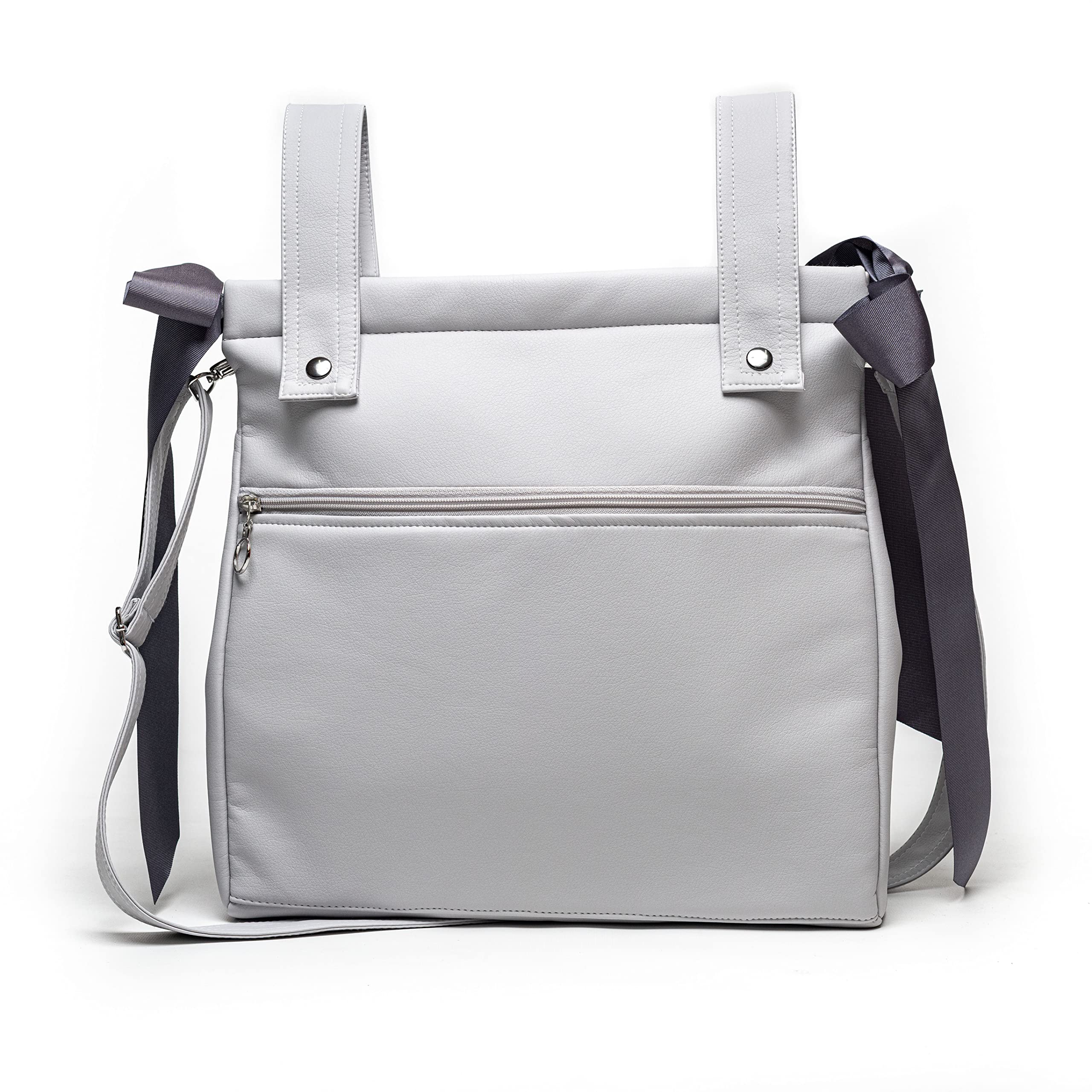 Nenel Bolsa panera de polipiel - Bolso carro - Talega carrito de bebé (Gris)