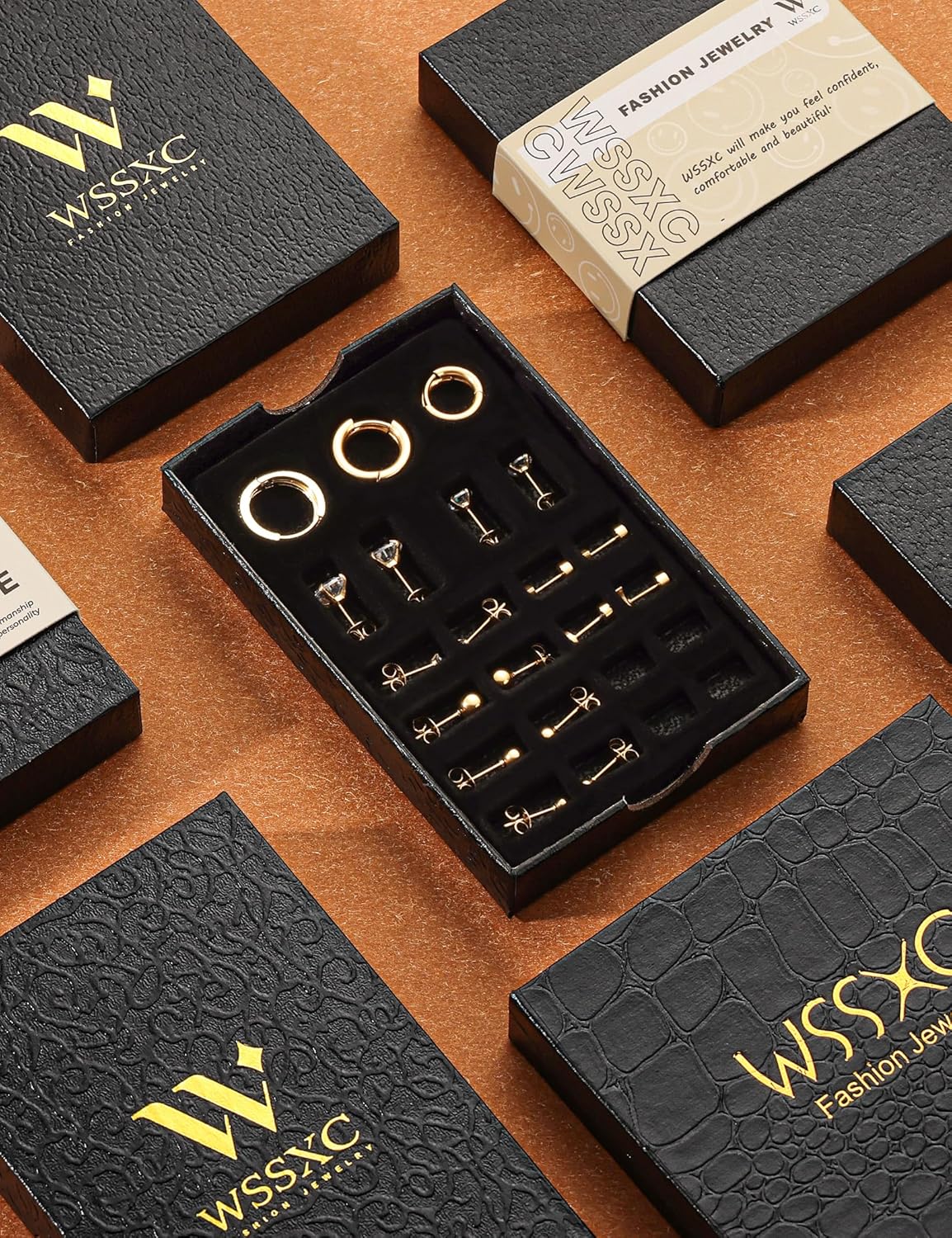 11 Pairs Surgical Steel Earrings Sets for Multiple Piercing Lightweight Small Huggie Hoop Earrings CZ Stud Earrings for Women Cartilage Trendy Hypoallergenic free combination(gold/silver/roes) - Image 6