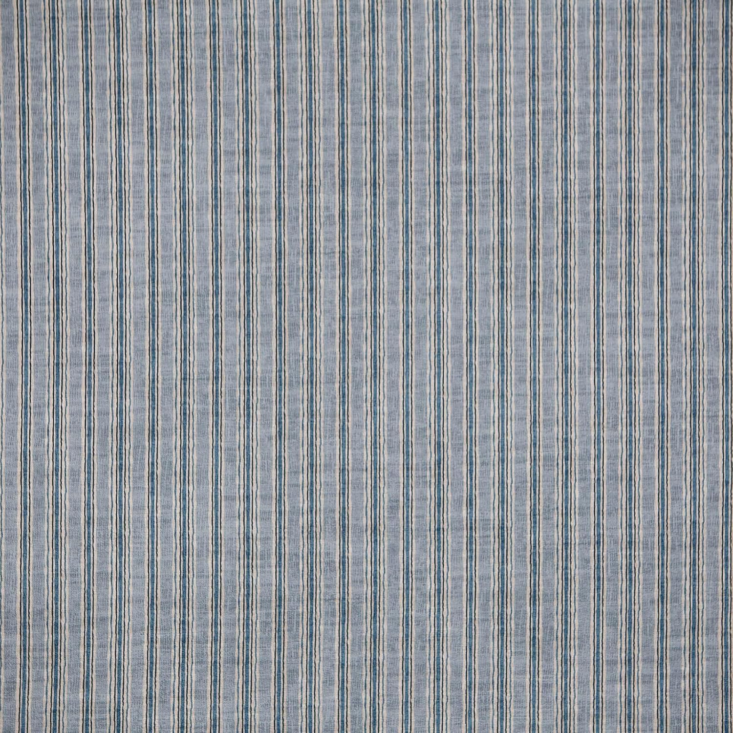 Thomasville At Home Vintage Indigo Stripe Bed Skirt, King Bed Skirt with 15" Drop