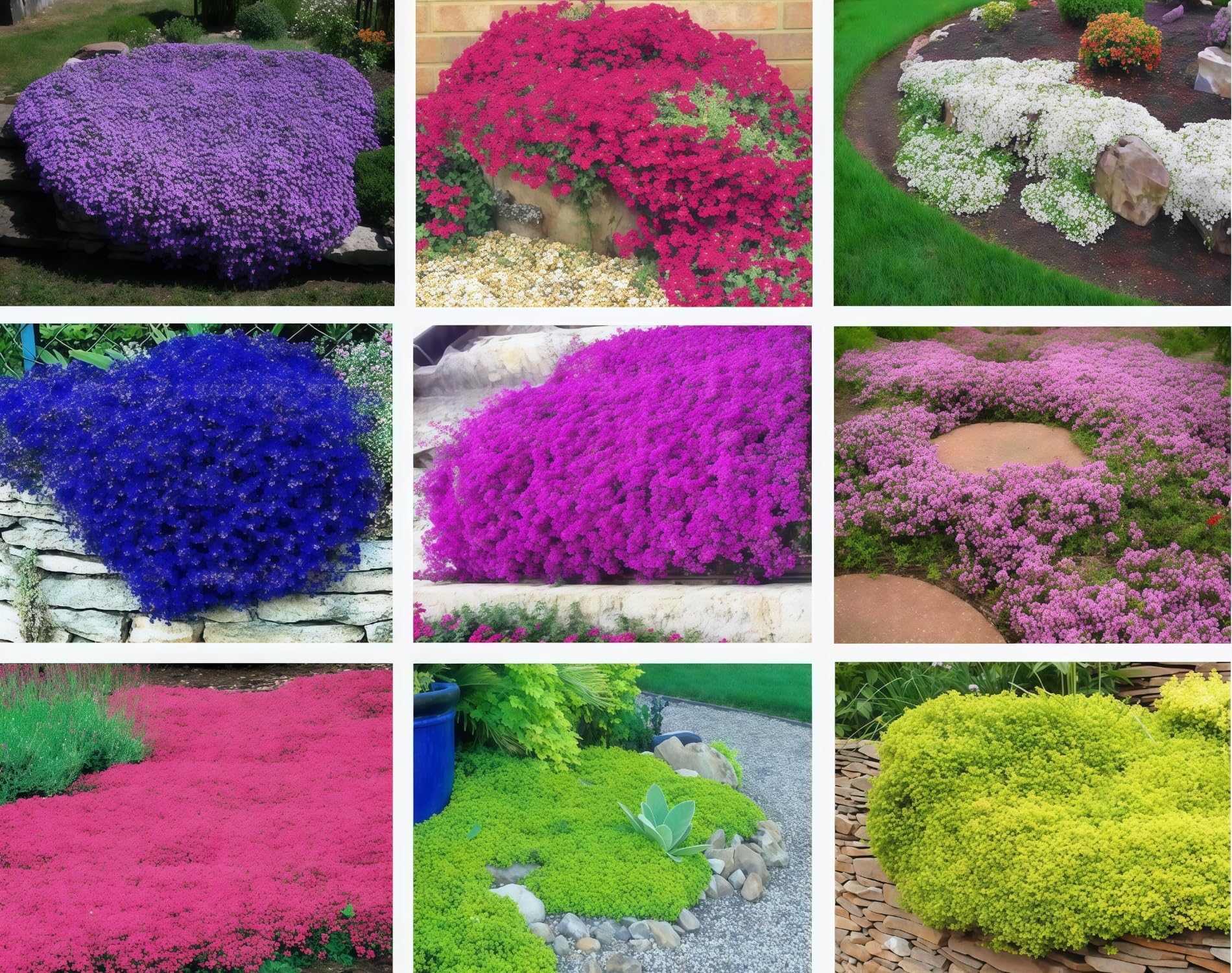 3000+ Kriechender Thymian Samen Mix - Bunte Bodendecker Für Garten & Balkon
