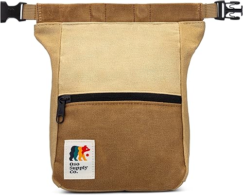 Miniatura 6 de Kulshan Bouldering Bucket, bolsa de tiza de gran tamaño para escalada en roca, maceta de tiza con cierre magnético enrollable, bucle de cepillo