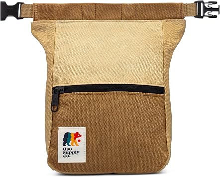 Oso Supply Co - Kulshan Bouldering Bucket, Large Size Chalk Bag for Rock Climbing, Chalk Pot with Magnetic Roll Down Closure, Brush Loop, Zippered Pockets for Climbers