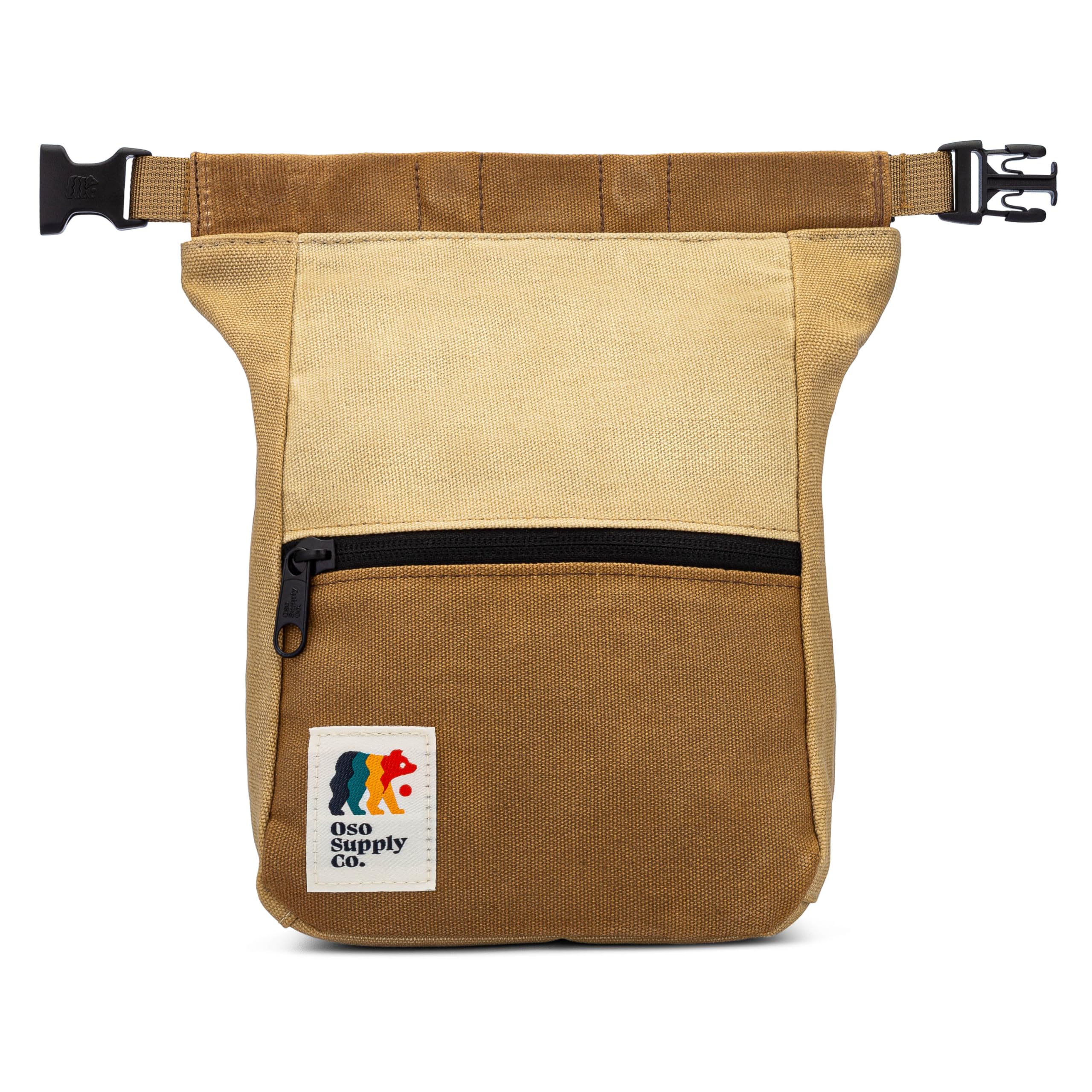 Oso Supply Co - Kulshan Bouldering Bucket, Large Size Chalk Bag for Rock Climbing, Chalk Pot with Magnetic Roll Down Closure, Brush Loop, Zippered