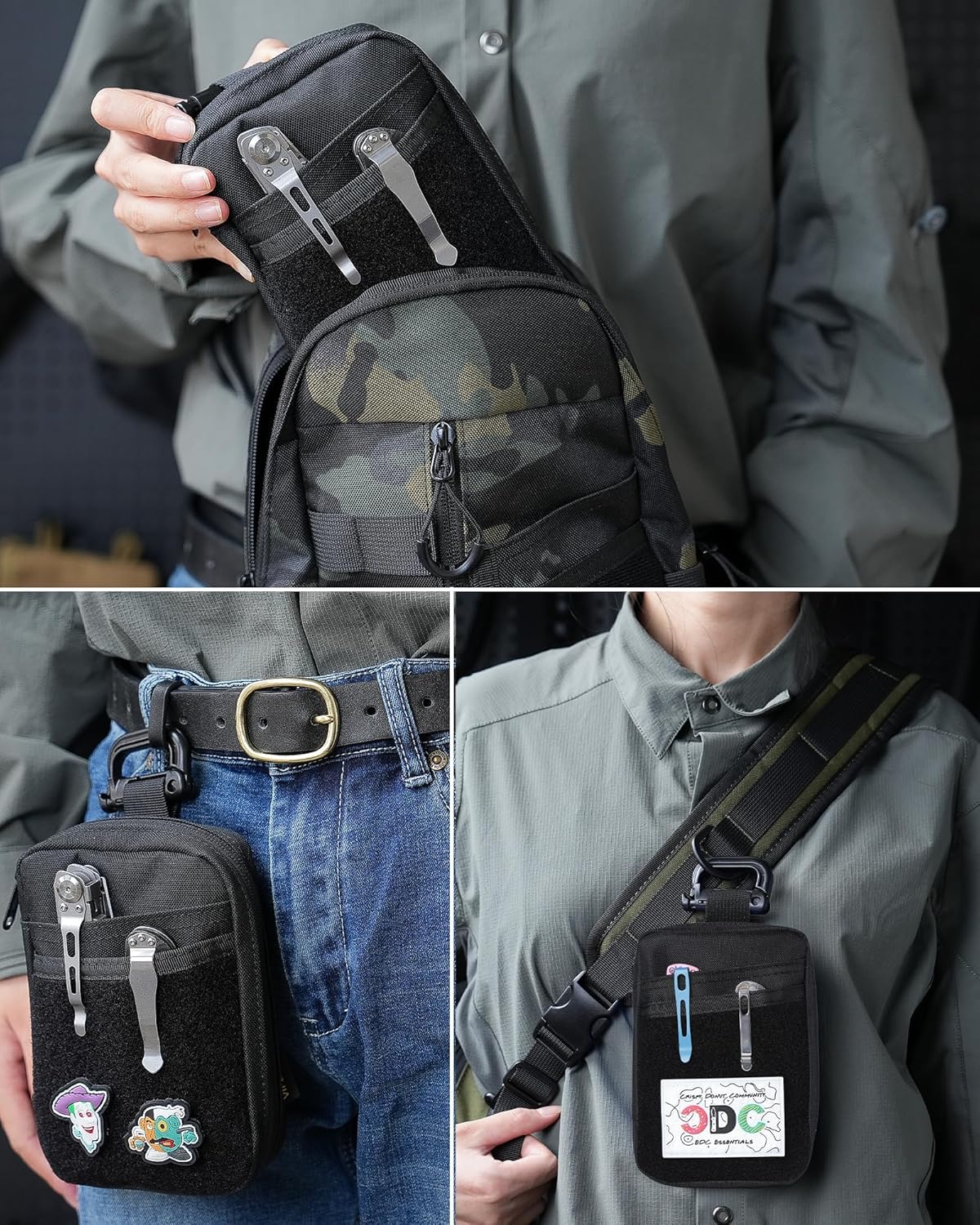 VIPERADE VE32 EDC Pouch, Pocket Organizer with Patch Area, Molle Utility Pouch for Everyday Carry - Image 7