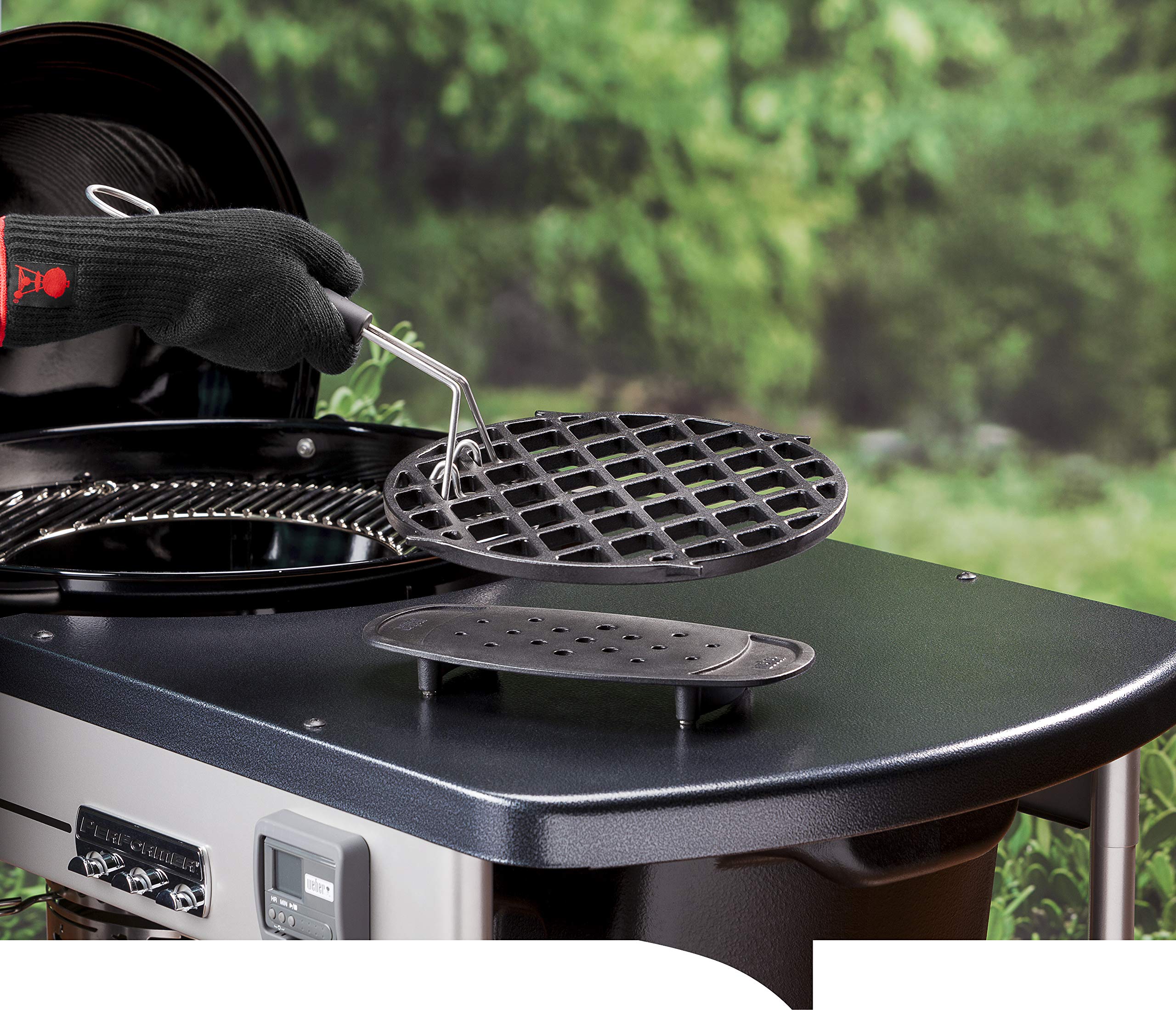 Weber Original Gourmet BBQ System Halter, schwarz, 30.47 x 15.23 x 1.35 cm, 8845