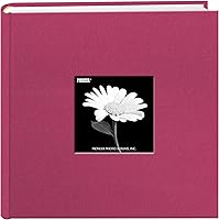 Pioneer Fabric Frame Photo Album Holds 200 4x6 Photos, Bright Pink - Bi-Directional Pockets, Archival Safe