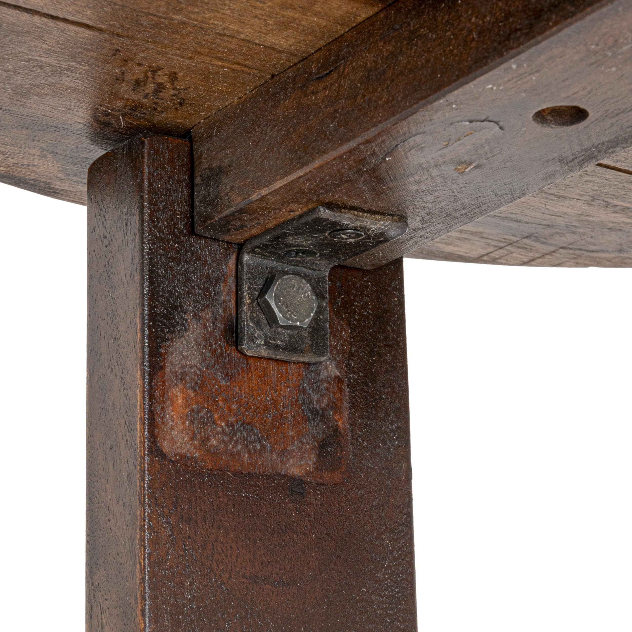 Creative Co-Op Acacia Wood Round Trestle End Table